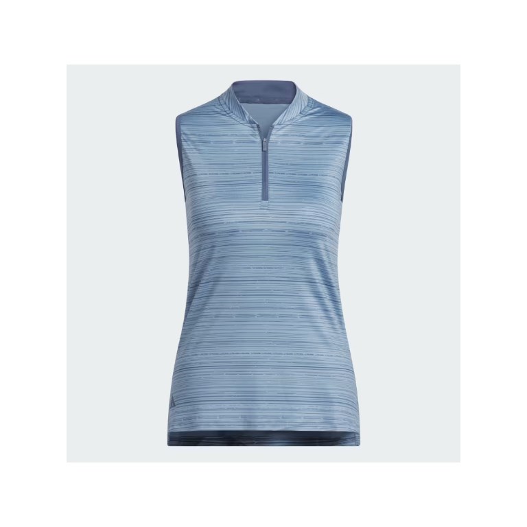 Adidas Ultimate365 Stripe Sleeveless Polo Shirt Da