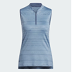 Adidas Ultimate365 Stripe Sleeveless Polo Shirt Da