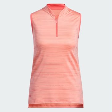 Adidas Ultimate365 Stripe Sleeveless Polo Shirt Da