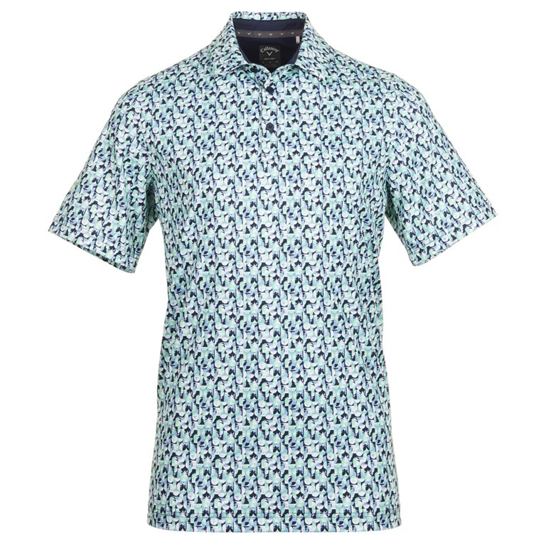 Callaway Allover Abstract Golf Ball Polo Herr