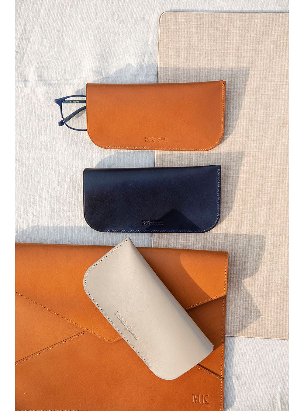 Bookbinders Design - Leather Glasses Case, Cognac