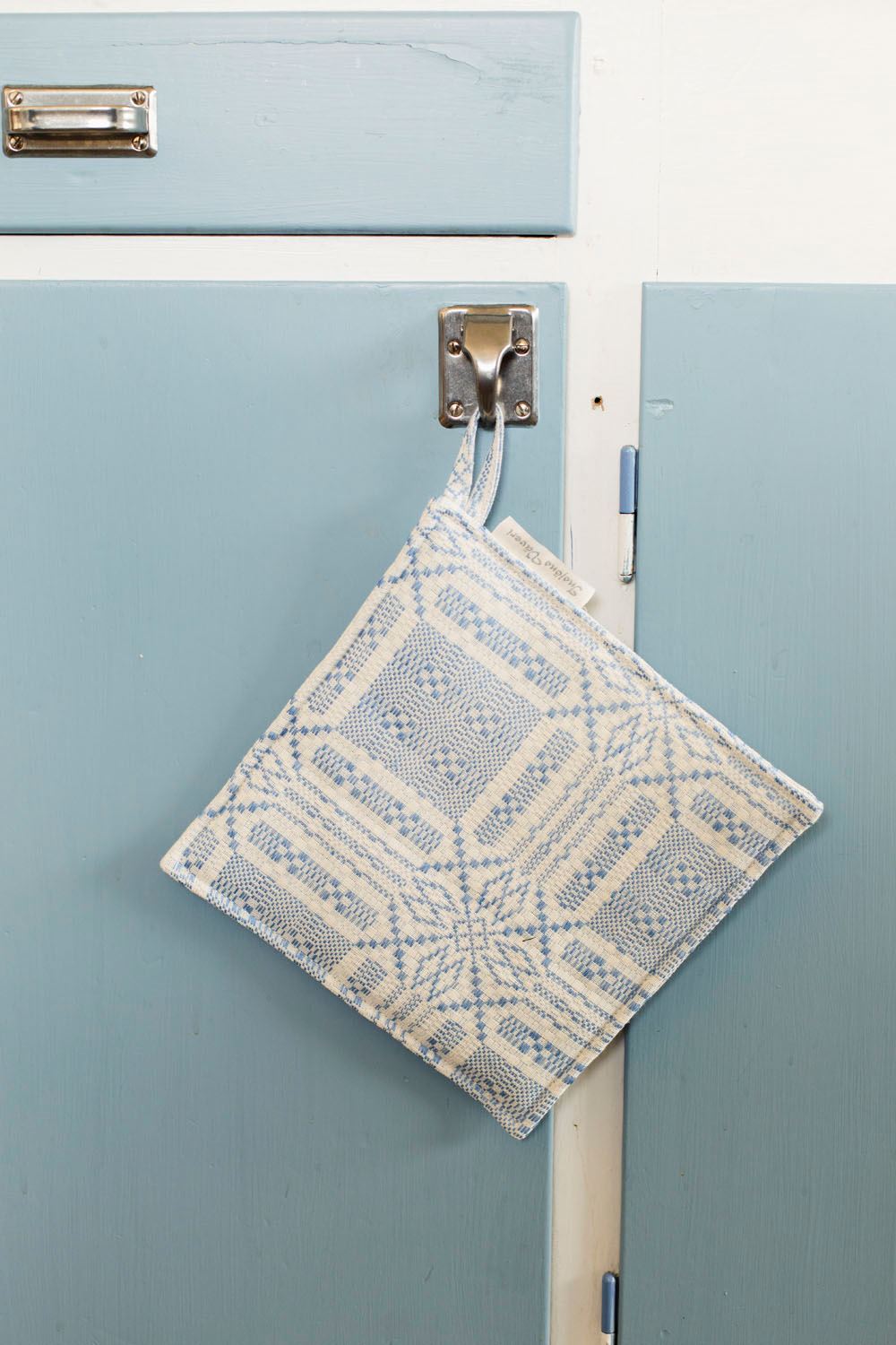 Pot Holder, Norrlandskrus, light blue