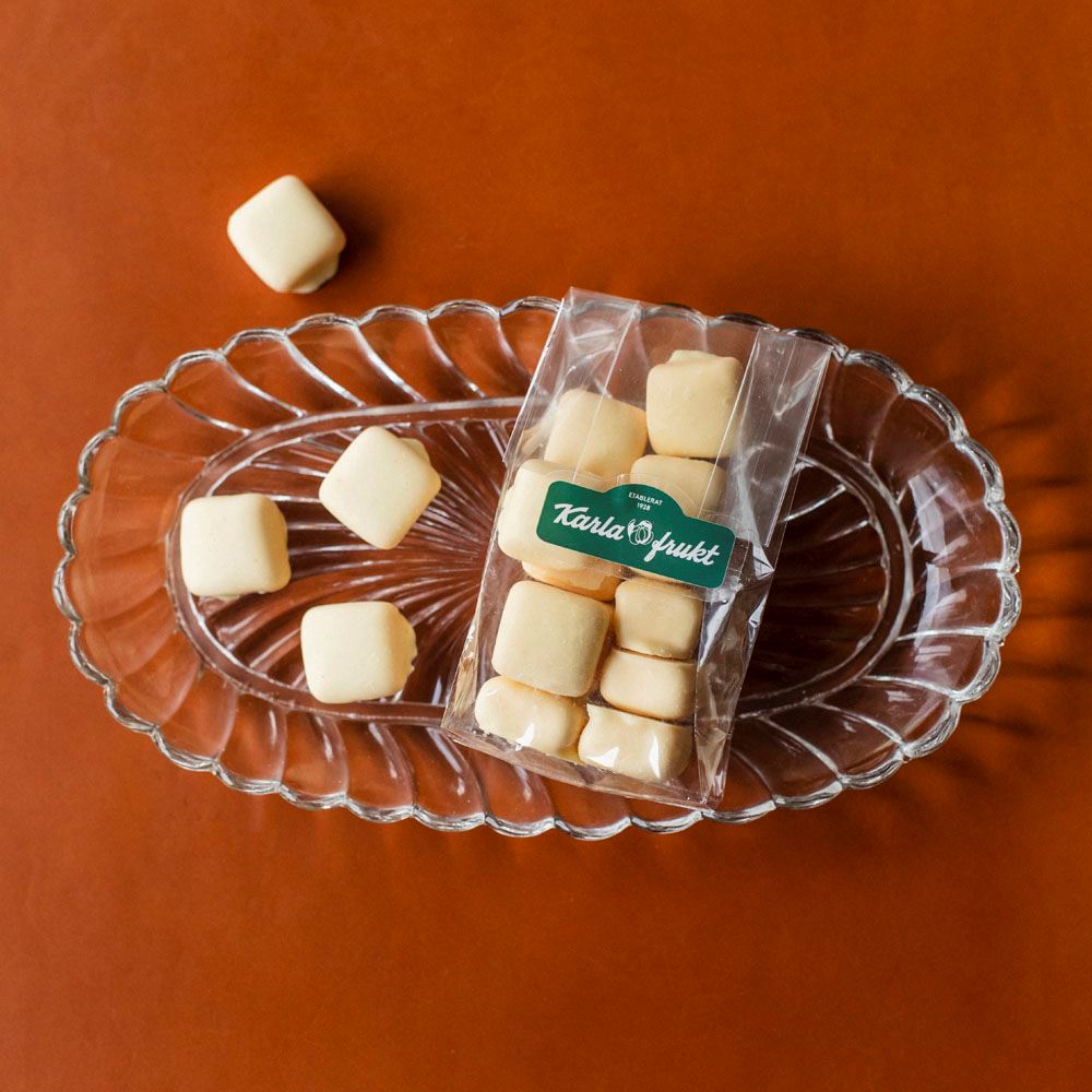 Karla-rutor, vit choklad