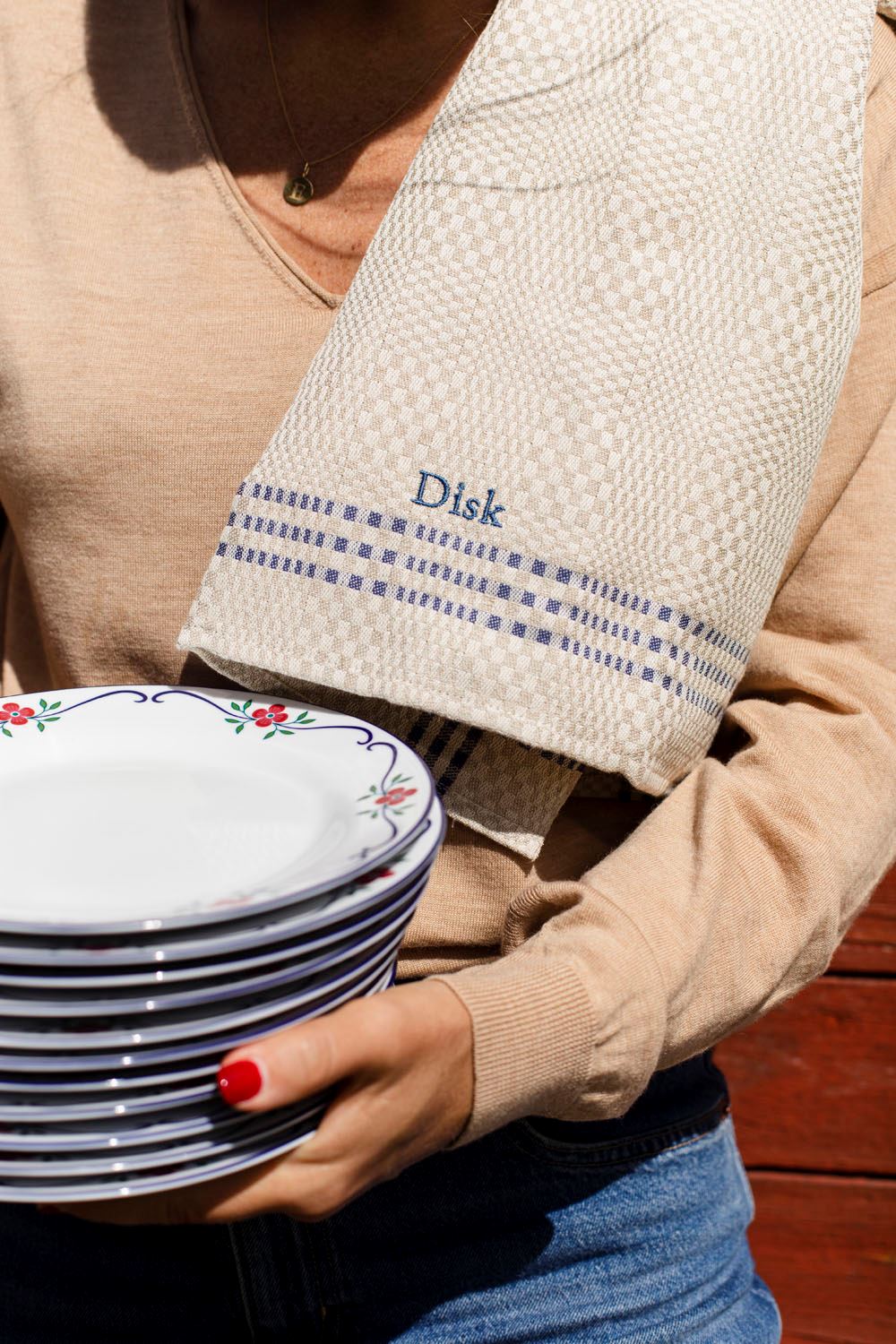Tea Towel, Daladräll, embroidery DISK