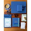 Box mit Satinband, Dalarna Blue