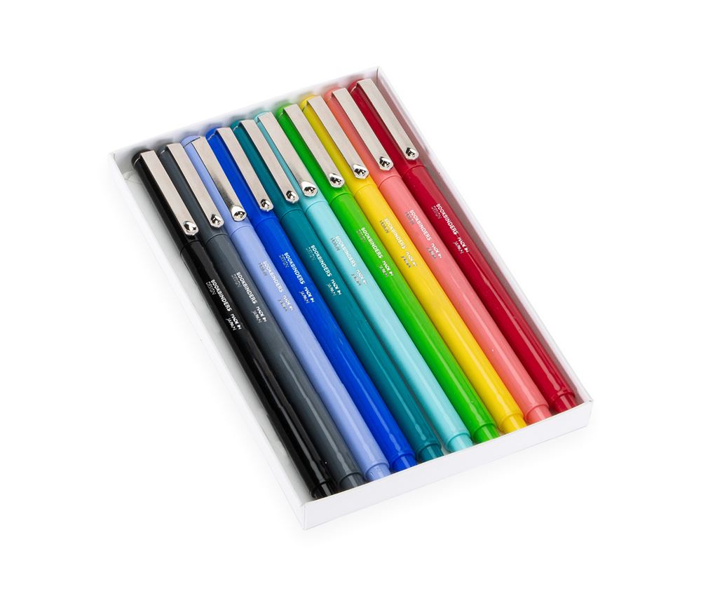 Boîte de 10 feutres Fineliner Bookbinders Design
