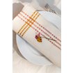 Insjöns Väveri x Emma Olbers, Napkin in Ochre/Pink