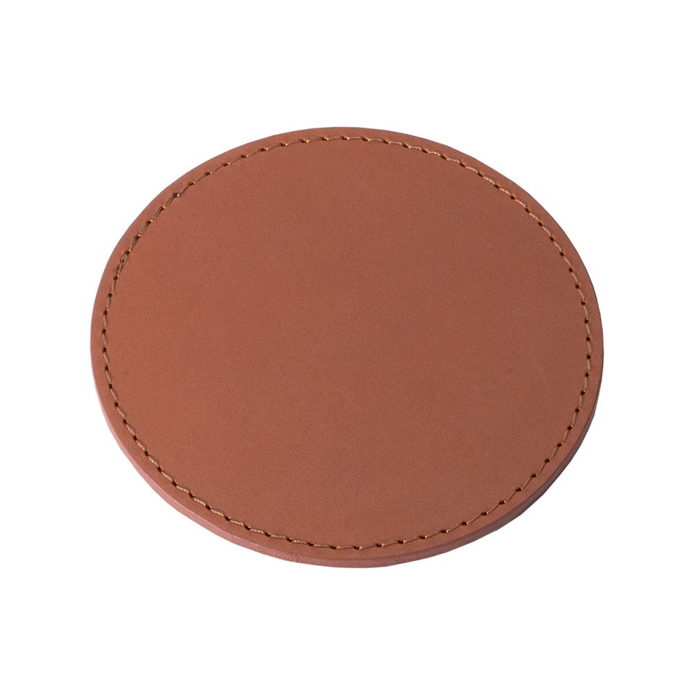Leather Coaster, Cognac