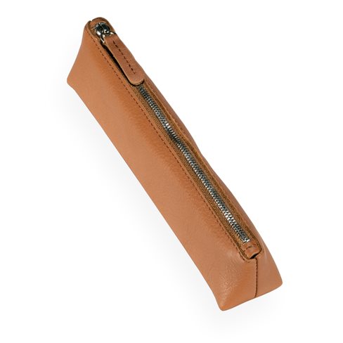 Pencil Case Leather, Cognac