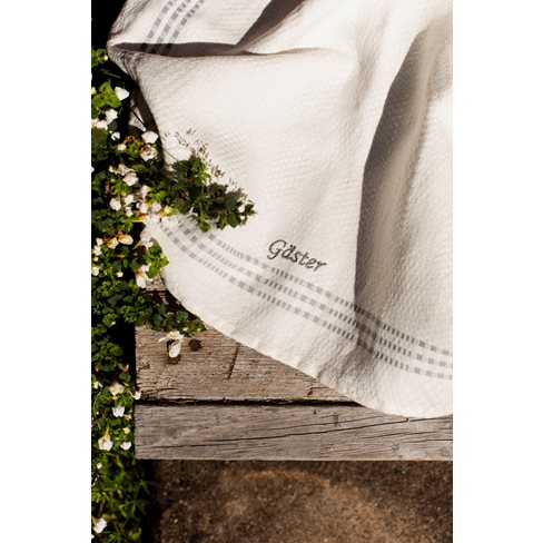 Tea Towel, Daladräll, embroidery Gäster