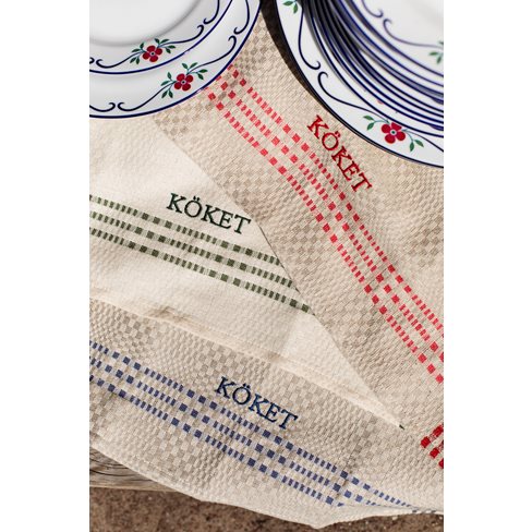 Tea Towel, Daladräll, embroidery KÖKET