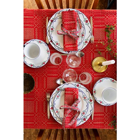Table Cloth, Norrlandskrus, red full