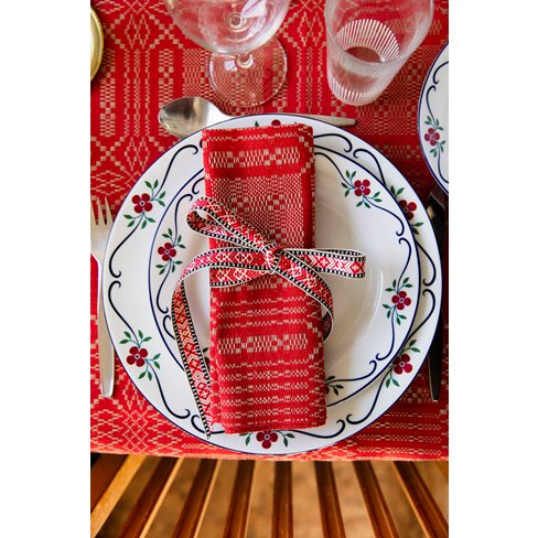 Table Cloth, Norrlandskrus, red full