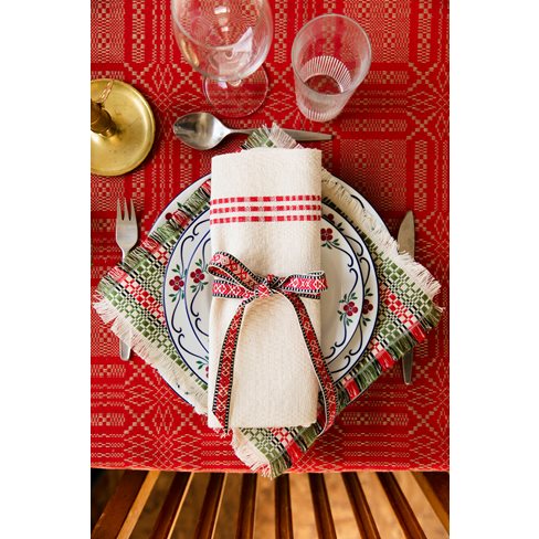 Table Cloth, Norrlandskrus, red full