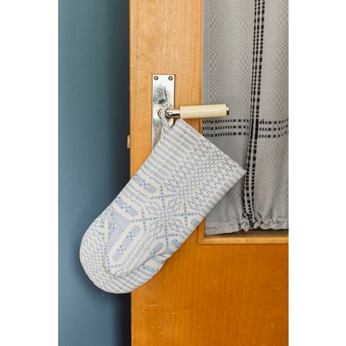 Oven Glove, Norrlandskrus, light blue