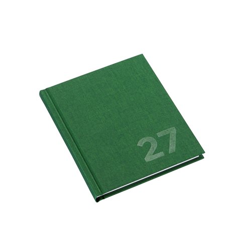 Inbunden kalender 2027, Klövergrön