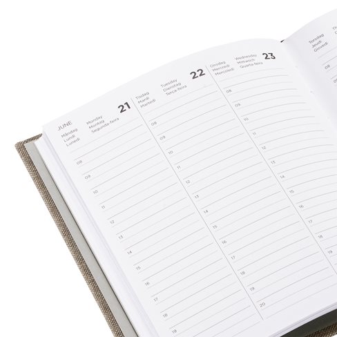 Inbunden kalender 2027, Klövergrön