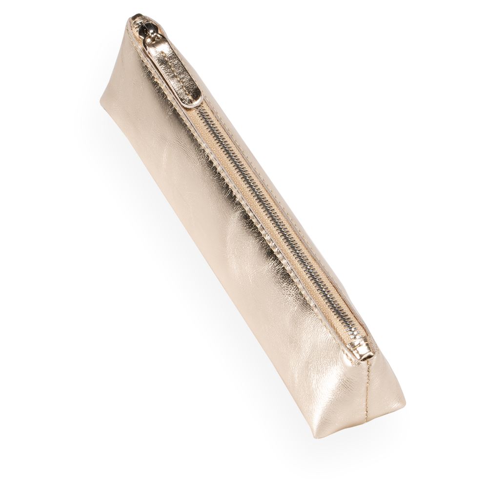 Pencil Case Leather, Gold