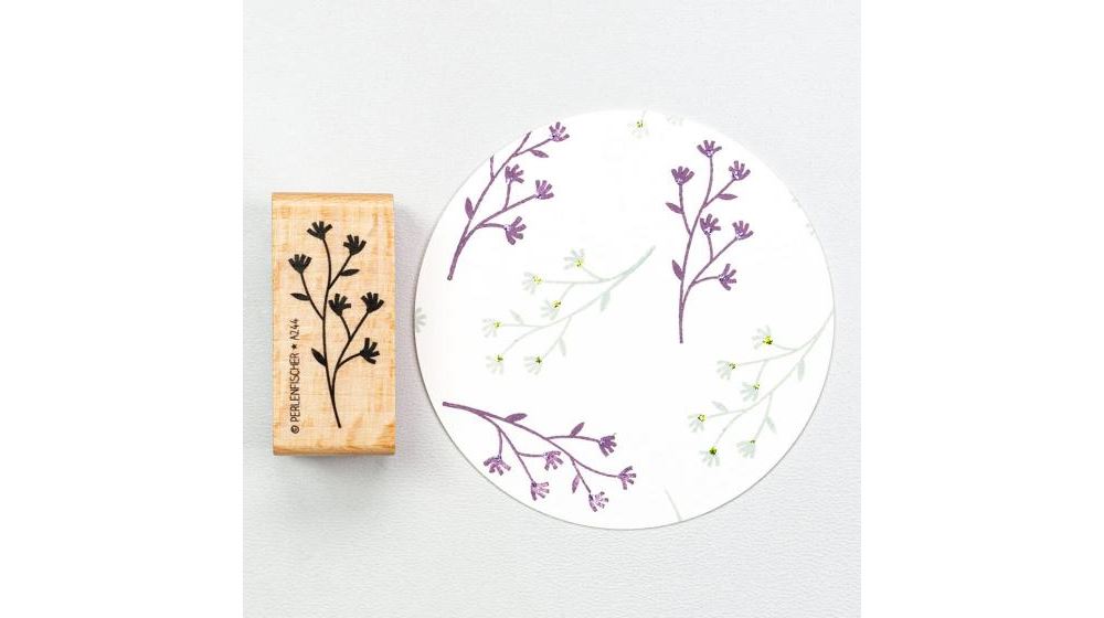 Stamp Cornflower branch