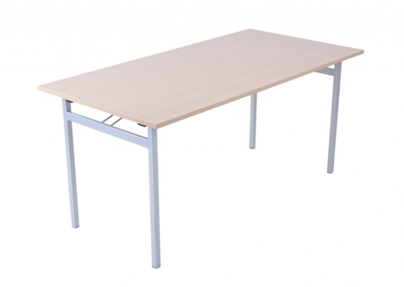 Easy fällbord, 140 x 80 cm, Bok, Silver