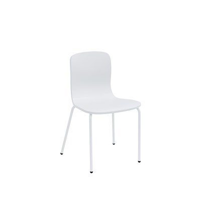 Stol Alcudia, Vit sits, Vit stativ, omonterad