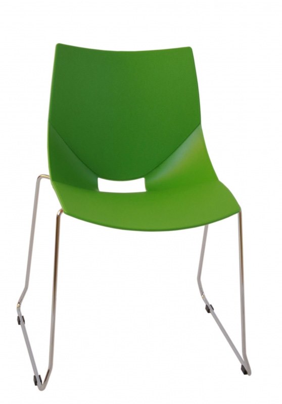 Stol Shell med medar, grön