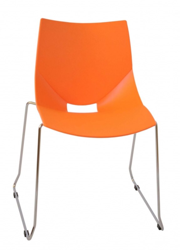 Stol Shell med medar, orange