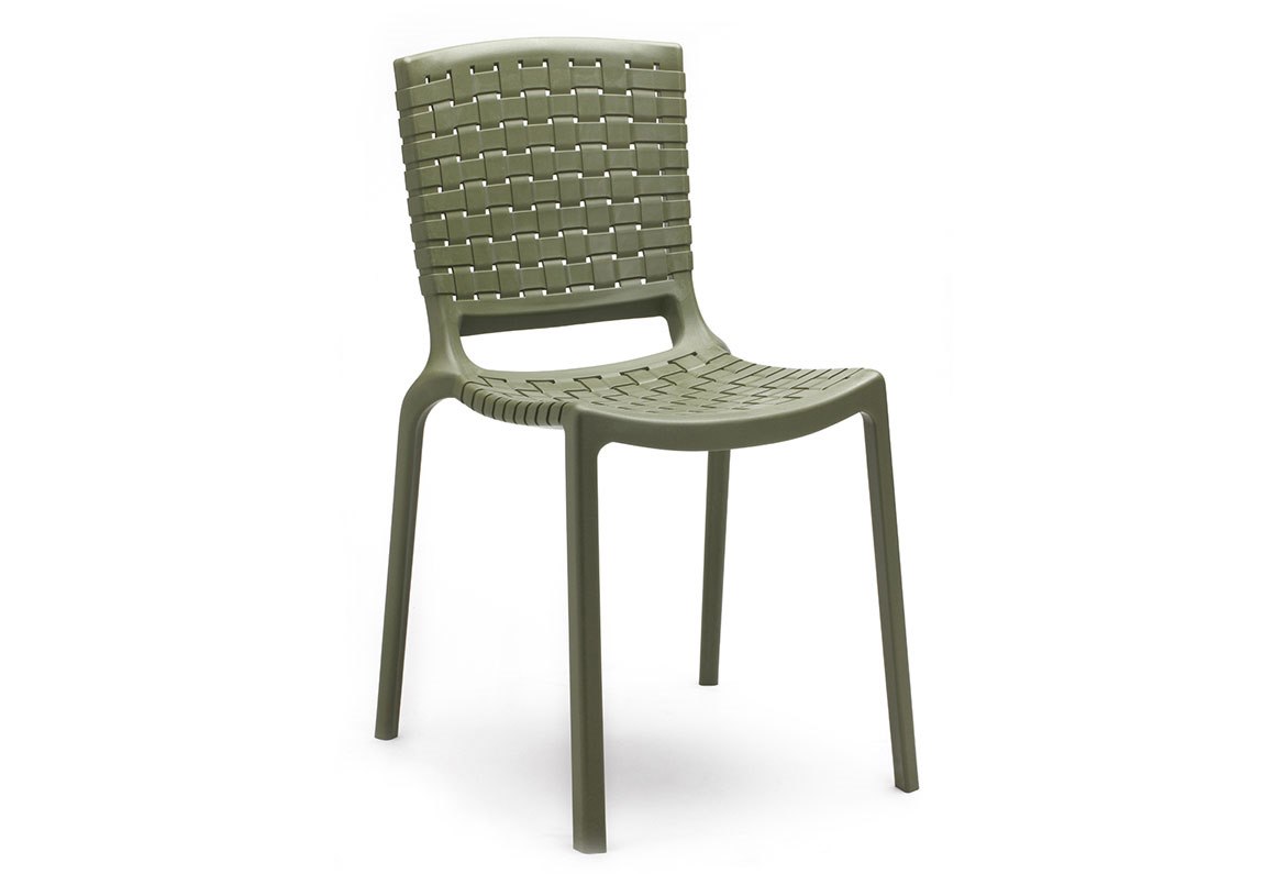 Stol Tatami, sh.44 cm, stapelbar, mörkgrön