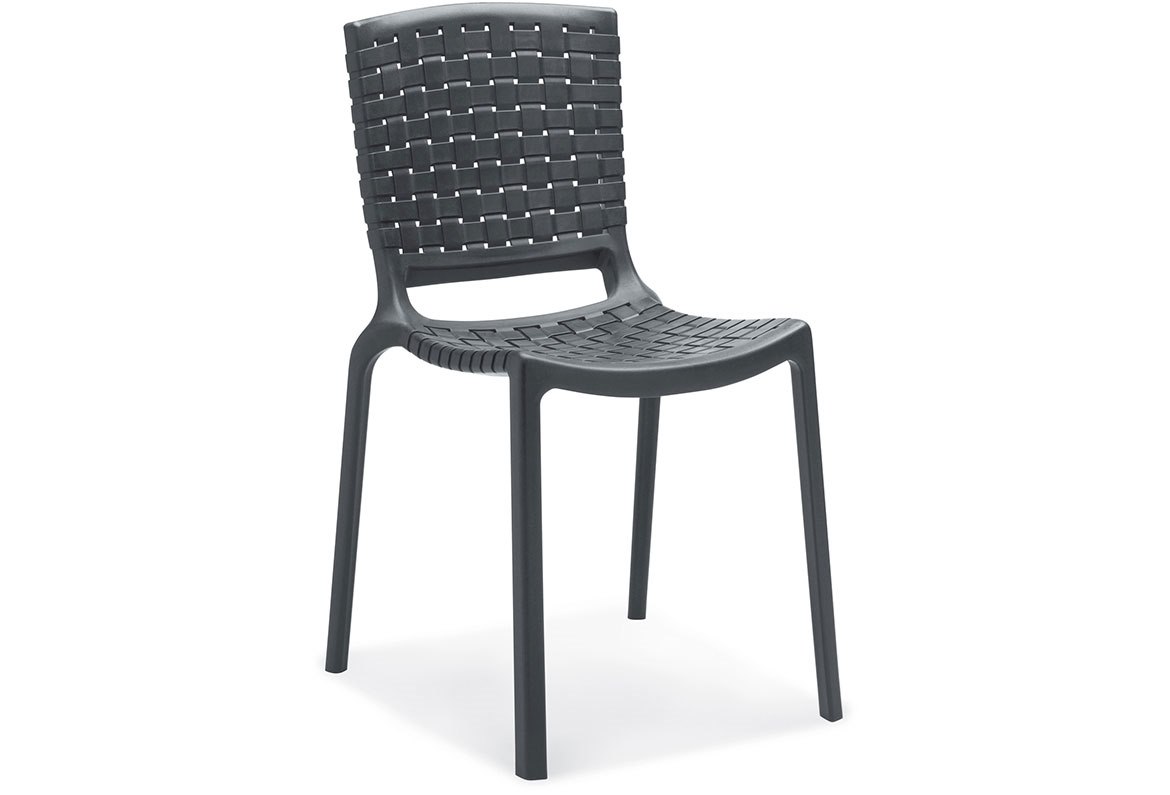 Stol Tatami, sh.44 cm, stapelbar, antracit