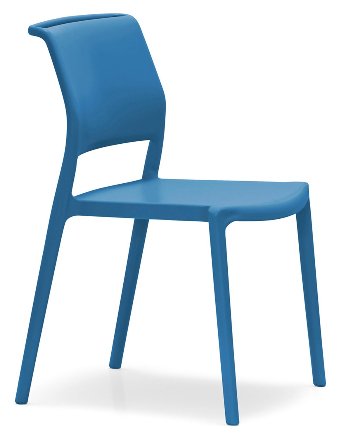 Stol Ara 310, sh.46 cm, stapelbar, blå