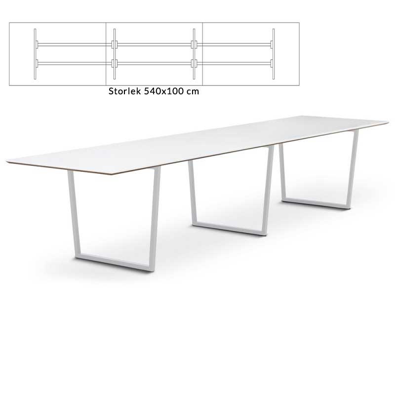 Konferensbord Framie vit bordsskiva 540 x 100 Vit