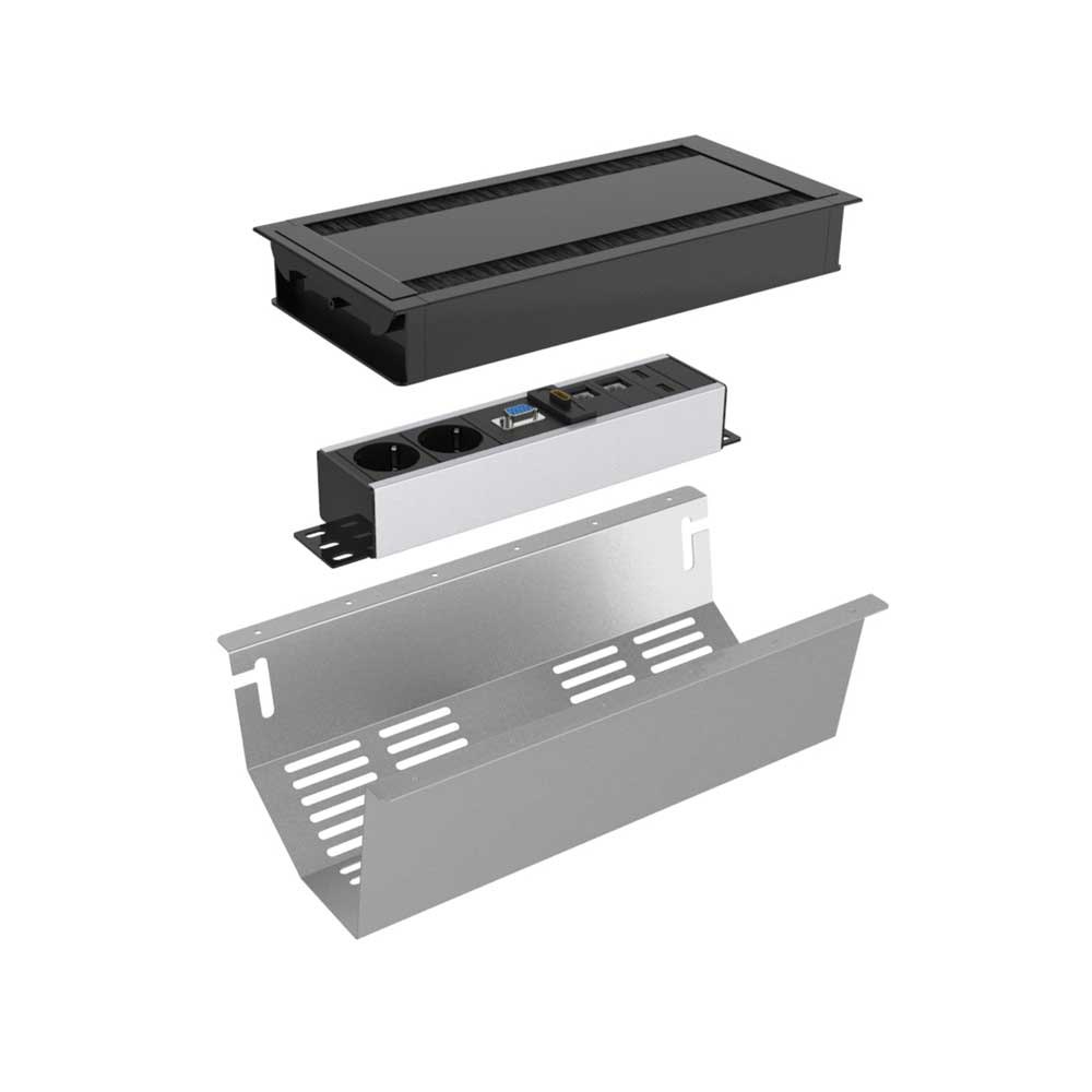 Powerbox liten 31x14 cm, Svart