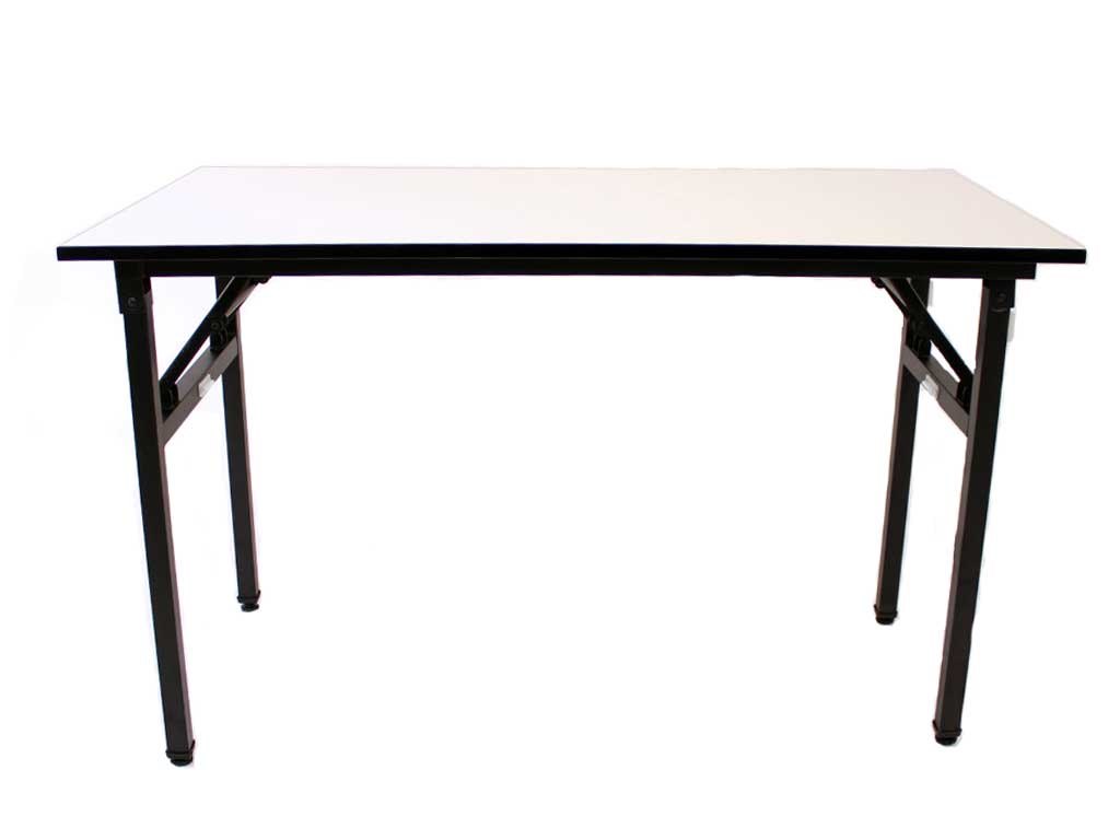 Fellbord Denver hvit bordplate svart stativ, 3 størrelser