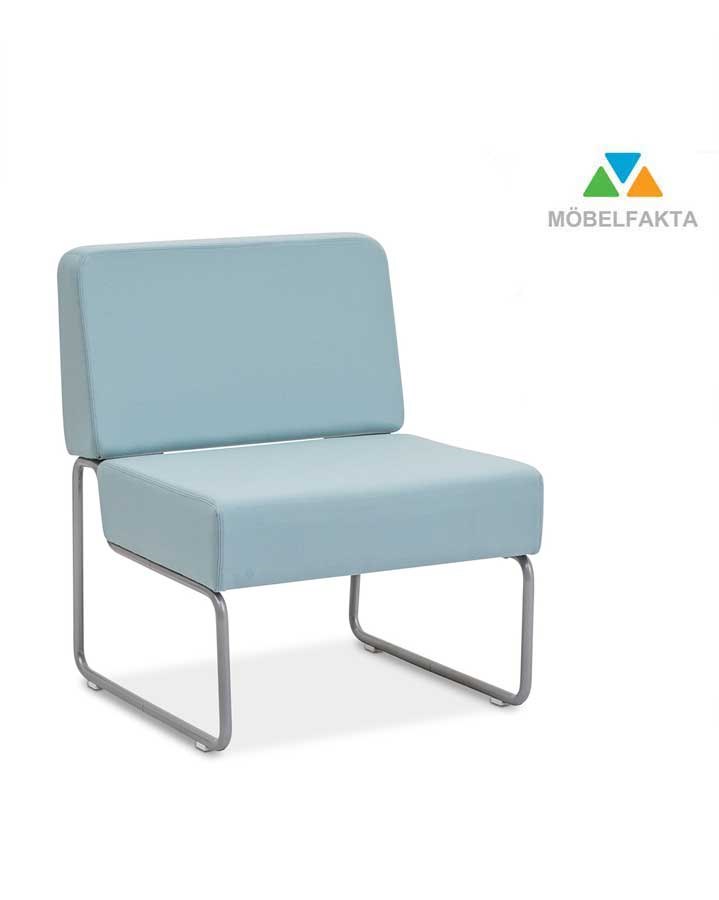 Modulsoffa Play bredd 65 cm, djup 65 cm, kromat stativ