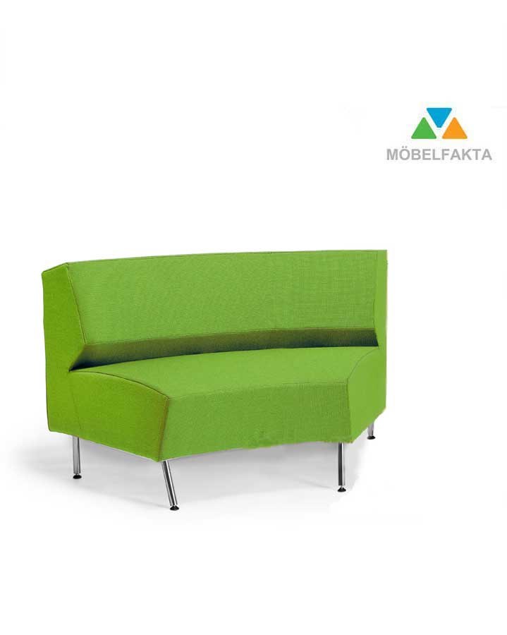 Modul sofa Support buet 45 grader bredde 140 cm, ben i krom, valgfritt farget polstring