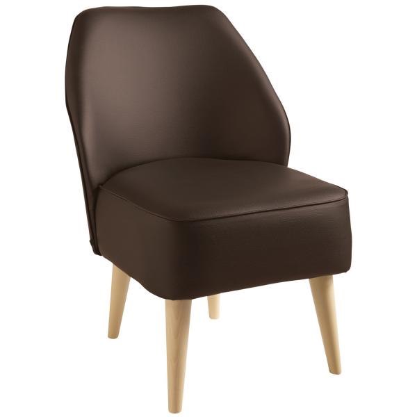 MG Furniture Fåtölj Öland brunt konstläder