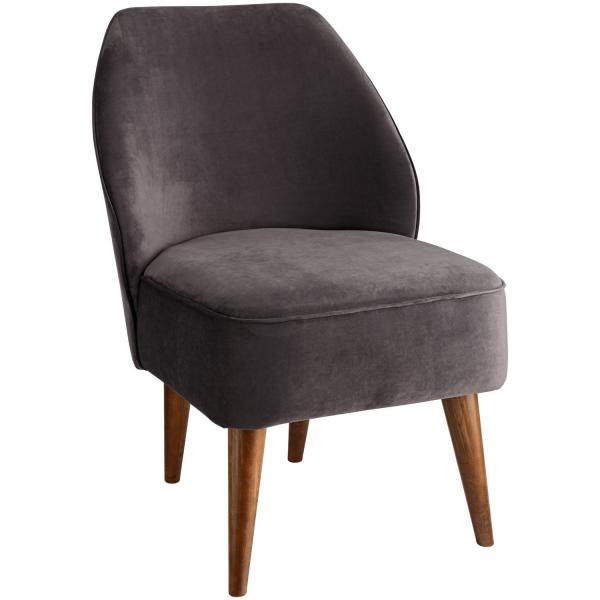 MG Furniture Fåtölj Öland i sammet gråbrun