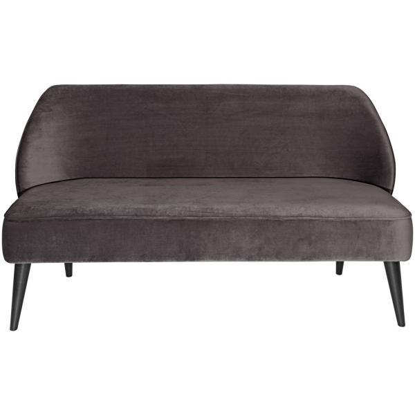 3- sits soffa Öland i sammet, gråbrun