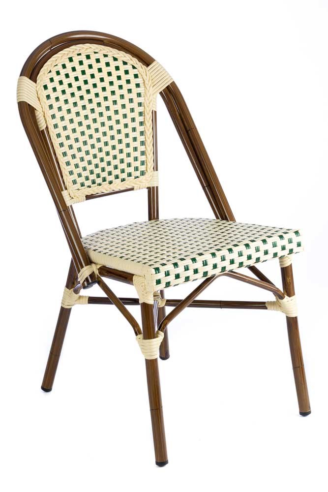 Stol Paris 4, creme/ Grön