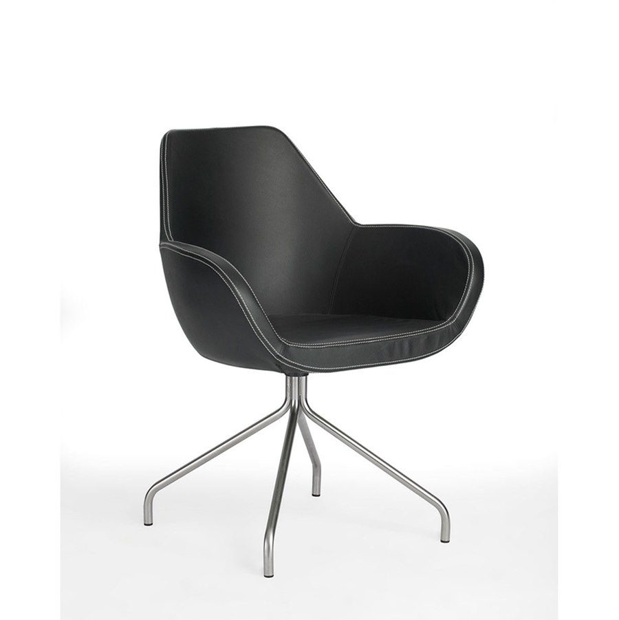 Konferensstol FAN 10HS designstol i konstläder svart