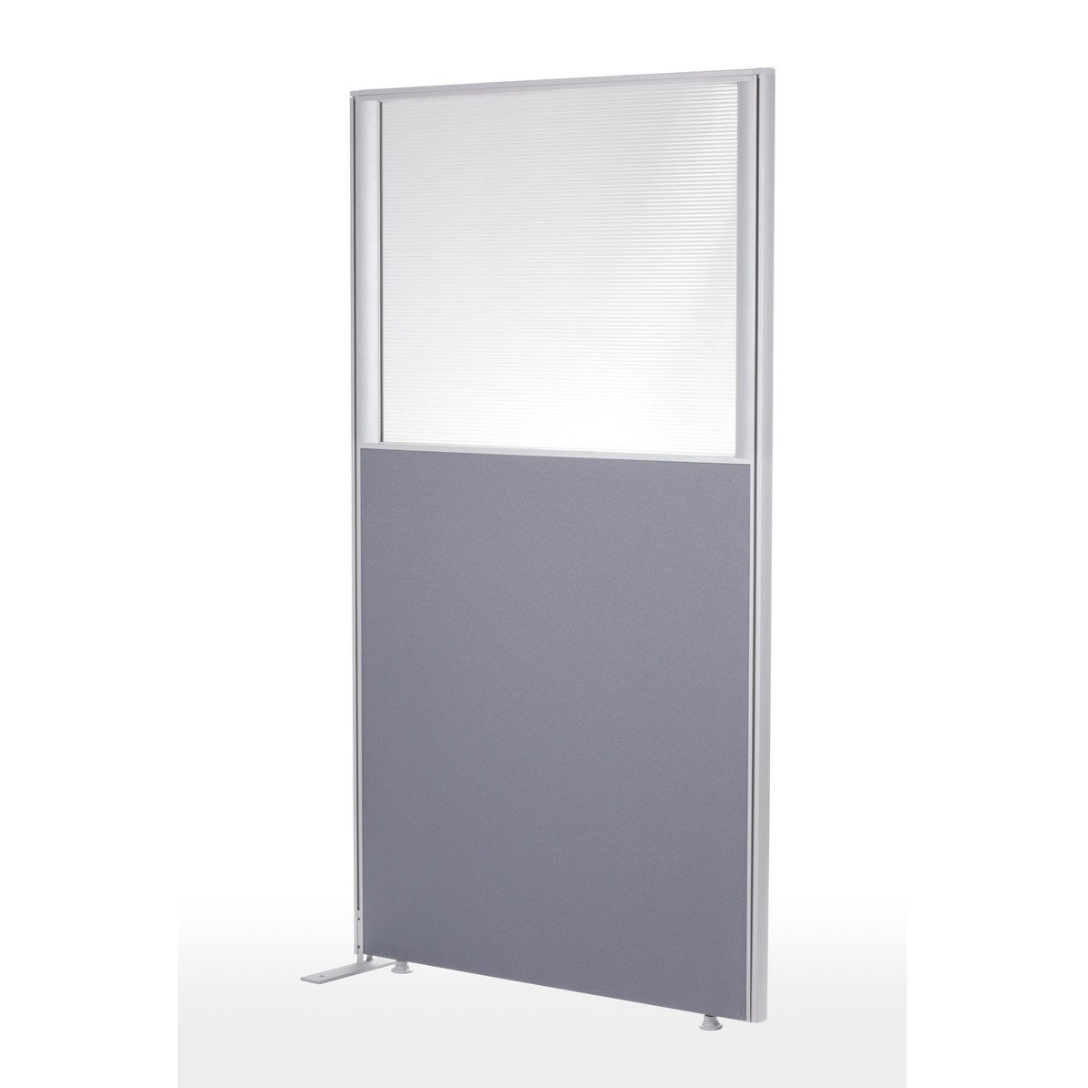 Skärmvägg EW, tyg/plexiglas, grå, 163 x 80 cm