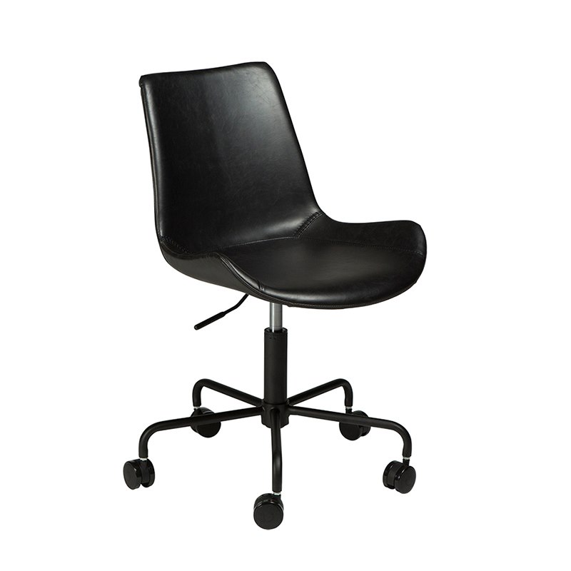 Kontorsstol Maya office, vintage black, svart bas
