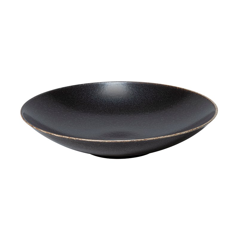 Tallrik Rhea, dia 28 cm, djup, brun/svart