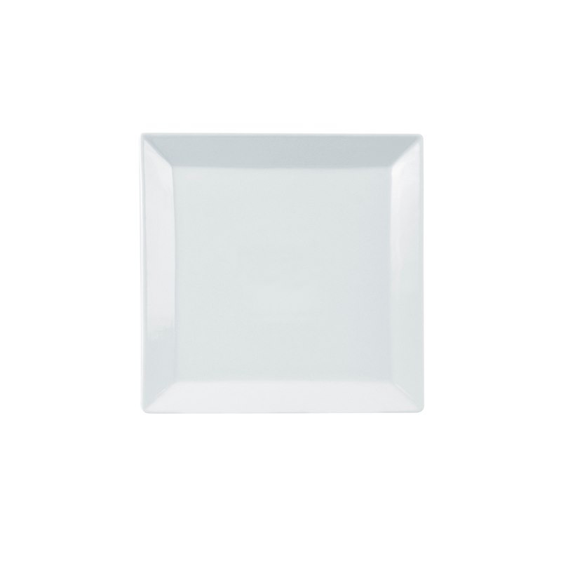Tallrik Quadro, 24x24 cm, flat, kvadratisk, vit