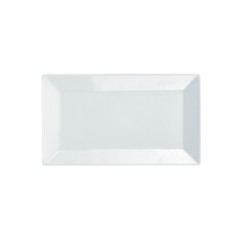 Tallrik Quadro, 26,5x15,5 cm, rektangulär, vit