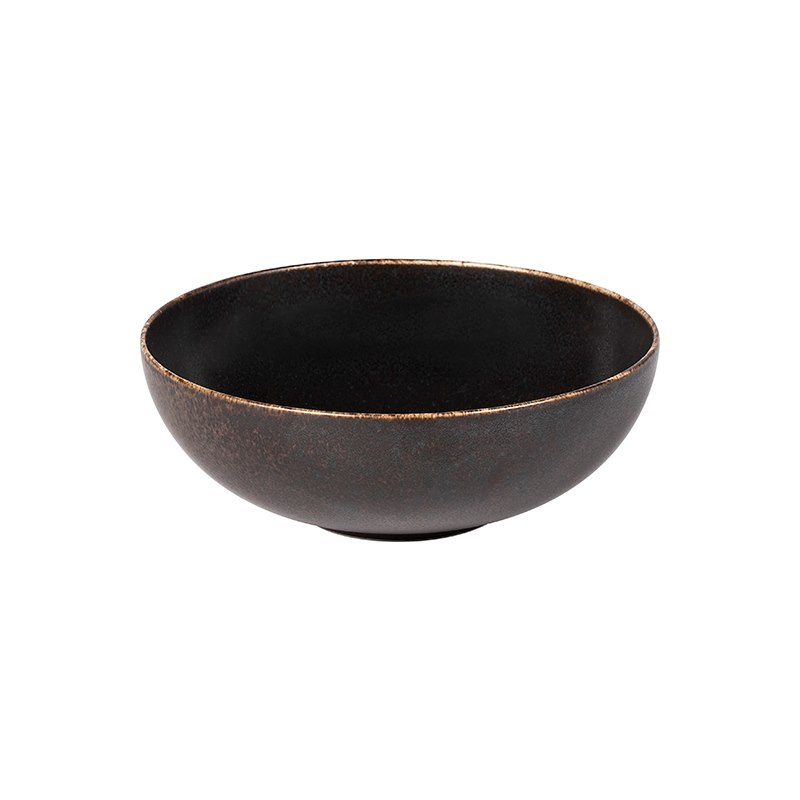 Skål Rhea, dia 16 cm, brun/svart