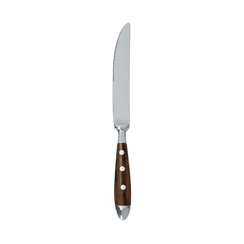 Grillkniv Genua 215 mm handtag i brun bakelit rostfritt stål