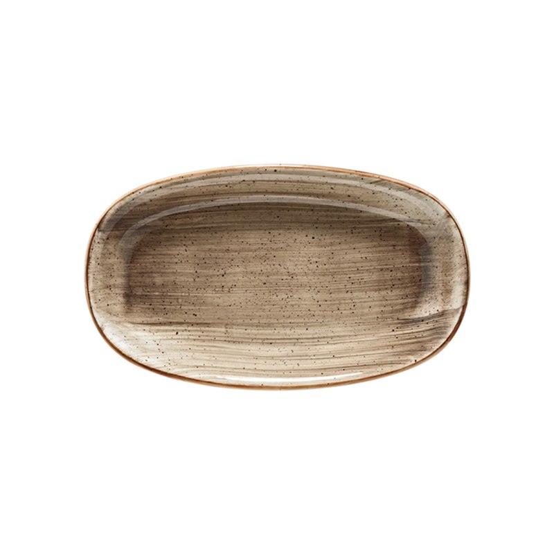 Tallrik Terrain, 15x8,5 cm, flat, oval, upphöjd kant