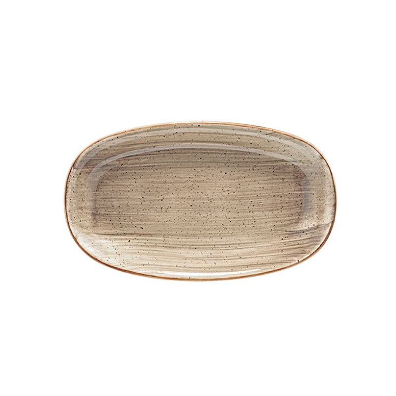 Tallrik Terrain, 19x11 cm, flat, oval, upphöjd kant