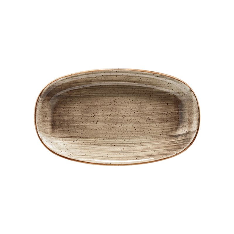 Tallrik Terrain, 24x14 cm, flat, oval, upphöjd kant